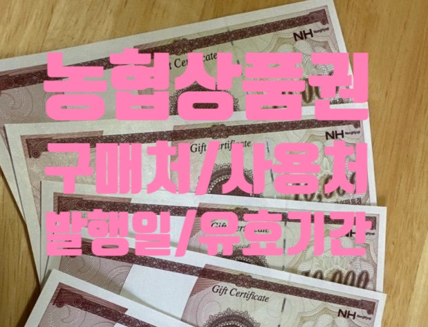 농협 상품권 구매처 사용처 발행일 유효기간