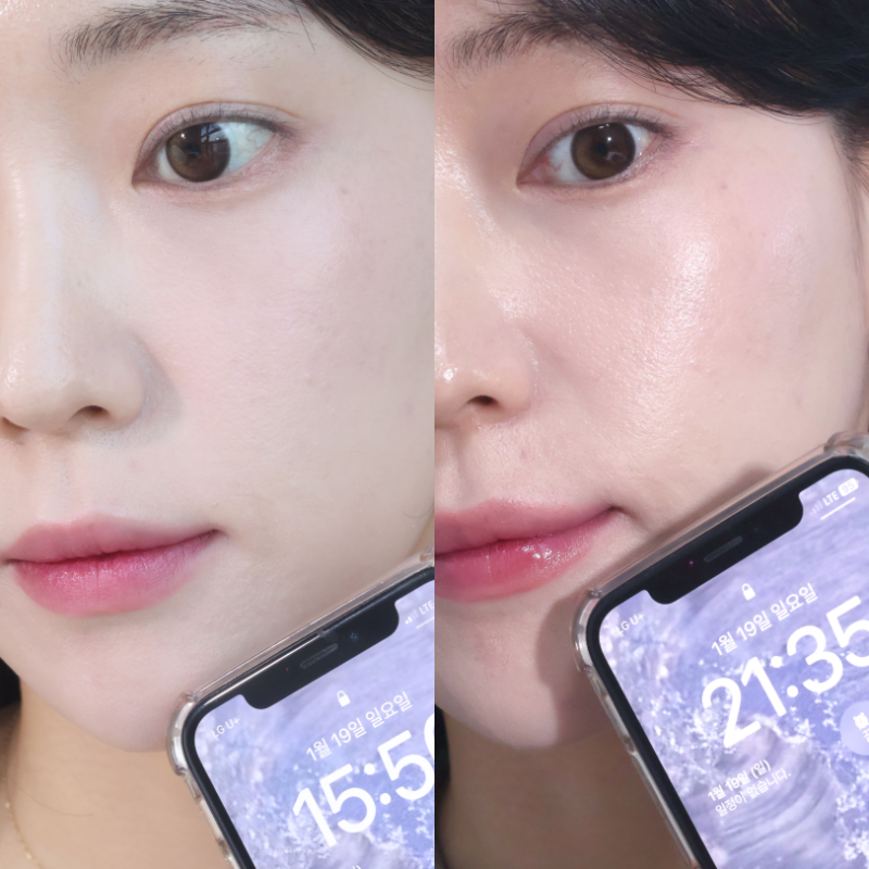 이자녹스 비타웨어 쿠션 19호와 21호 색상 비교, 6시간 지속력 무너짐 후기