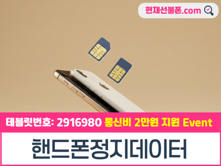  핸드폰정지 상황에 데이터 사용 가능 선불폰