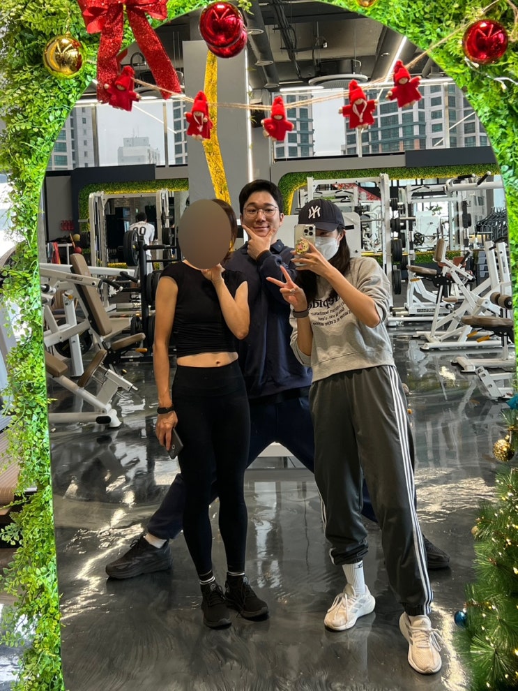  신중동 헬스장 친구랑 같이 받는 피티 등 운동 배웠어요