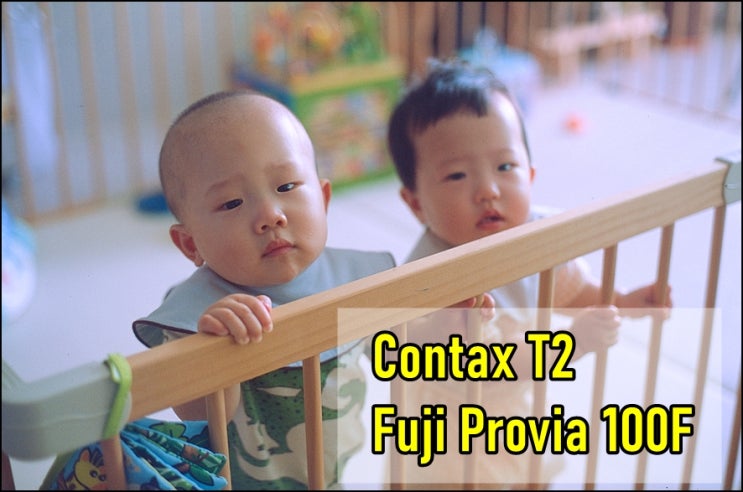  콘탁스 T2 | 프로비아 100F (Provia100F) | 낮잠 자고 일어난 쌍둥이 슬라이드필름사진