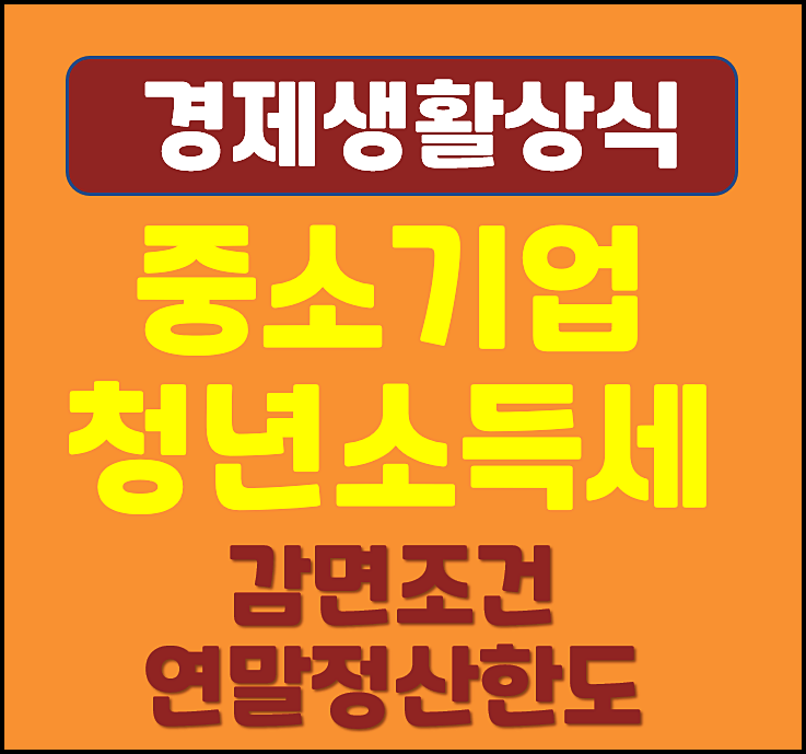  중소기업 청년 소득세 감면제도 2025년 연말정산