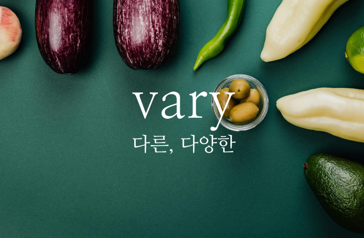  Vary, varying - 다른, 다양한 영어로