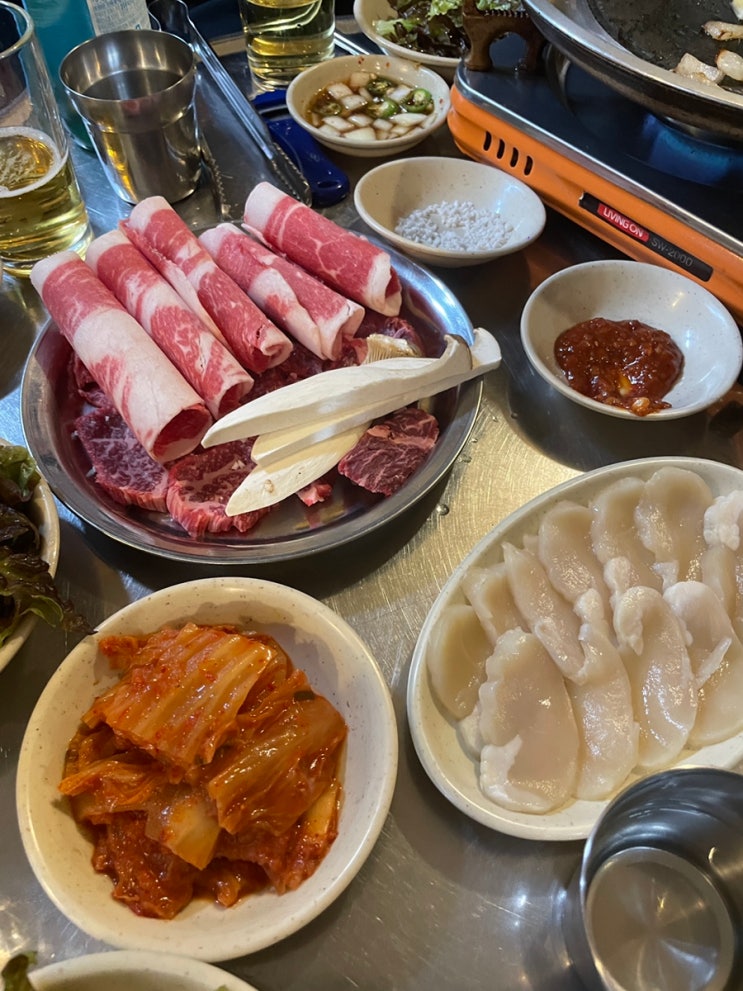  강남 논현 한우 특수모듬 차돌박이 삼합 영동소금구이 웨이팅