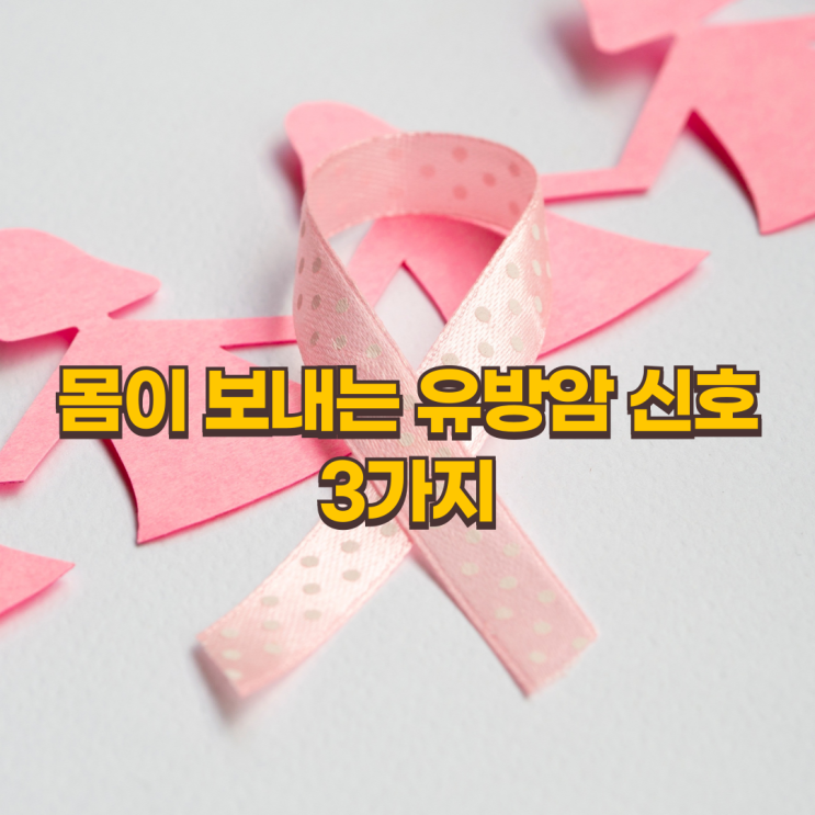  유방암 초기증상, 몸이 보내는 신호 3가지
