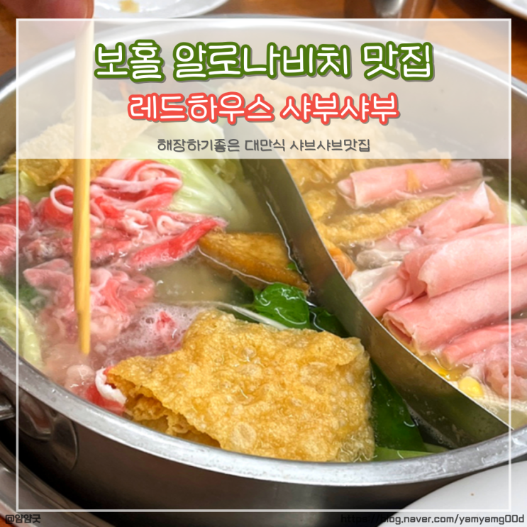  보홀 알로나비치 맛집 레드하우스 샤부샤부 내돈내산 후기 해장하기좋아요요