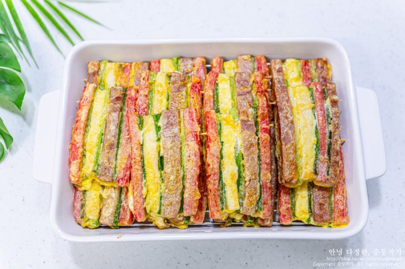 꼬치전 만드는 법 명절음식 설날 제사 전종류 오색꼬치전 만들기 꼬지전 재료 레시피 : 네이버 블로그