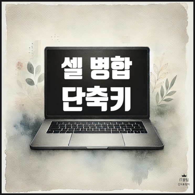 엑셀 셀 병합 단축키 설정하는 방법 엑셀 셀 병합 단축키 설정하는 방법