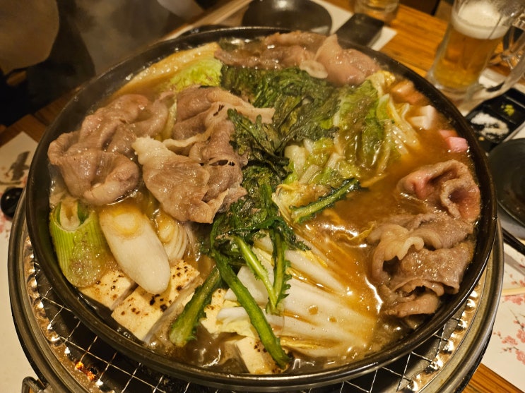  관서식 스키야키 코스요리 Nikukappou Ushibenkei Shinbashi