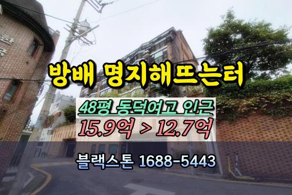  방배동 고급아파트 경매 명지해뜨는터 48평