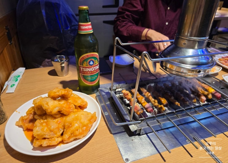  [수원 수원시청역 맛집] 송화양꼬치 인계점 / A코스, 옥수수 온면 추천