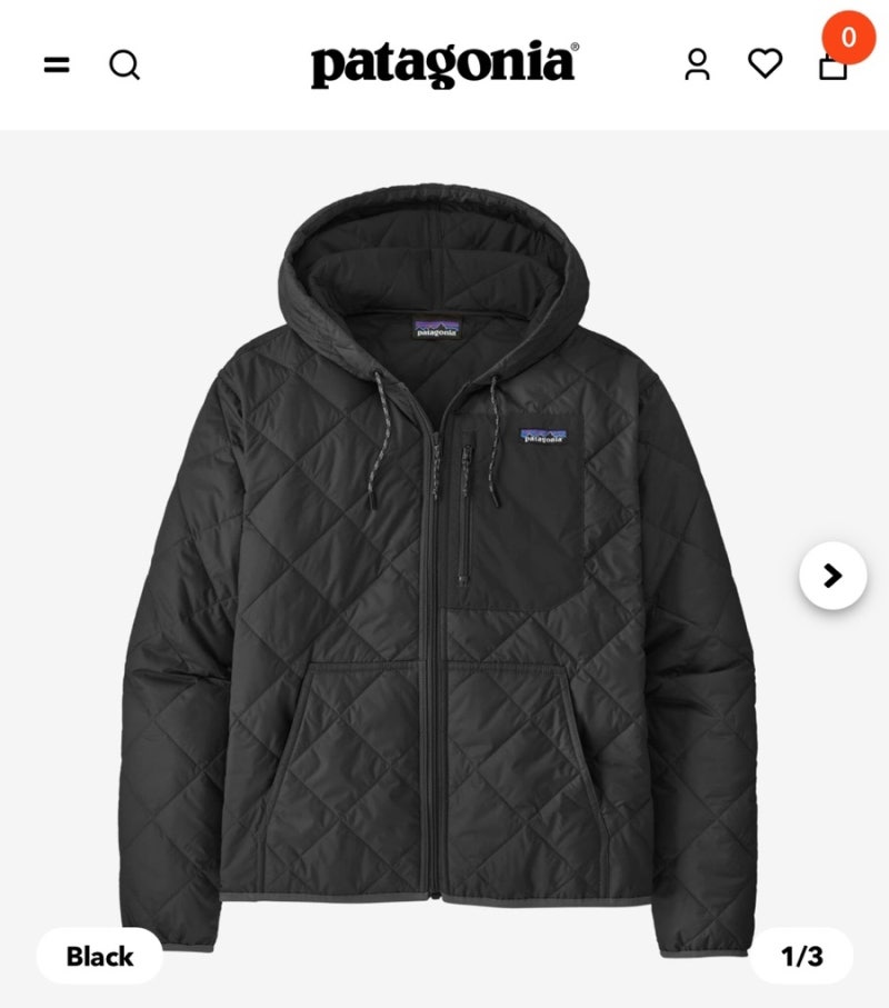 파타고니아 우먼즈 다이아몬드 퀼티드 보머 후디/Women's Diamond Quilted Bomber Hoody