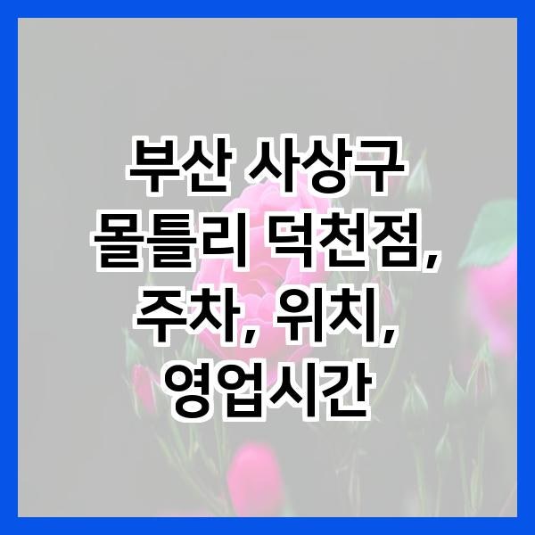 몰틀리 덕천점 사진 2