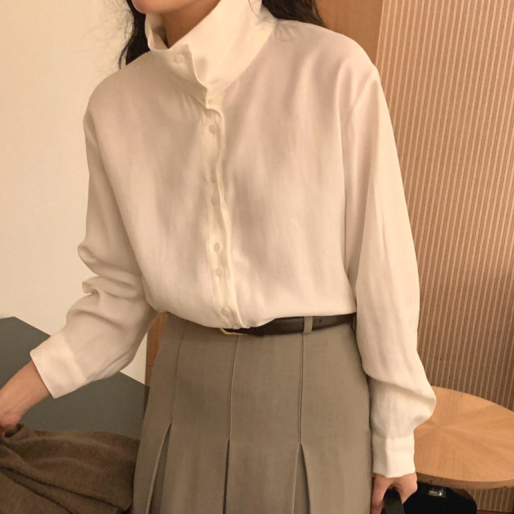  여자 하이넥 레이어드 셔츠 추천 봄·가을 데일리룩 필수템!