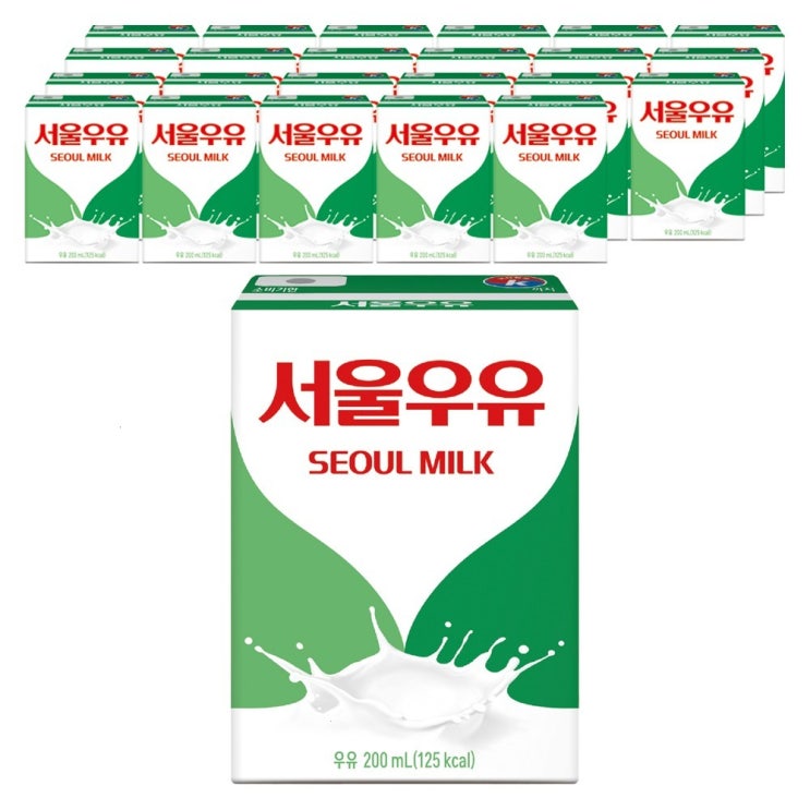  서울우유 멸균 흰우유, 200ml, 24개