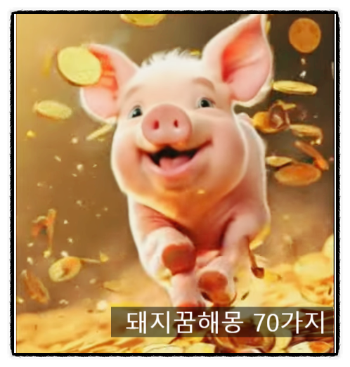 큰 돼지 새끼돼지 황금돼지 흰색돼지 꿈해몽 70가지