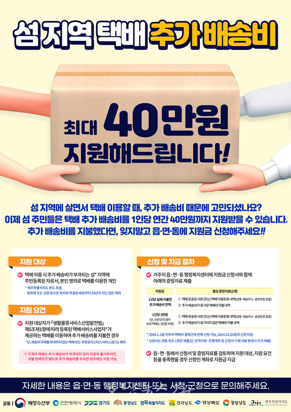  전남도, 전국 최초 섬 주민 해상교통·생활물류비 지원에 192억