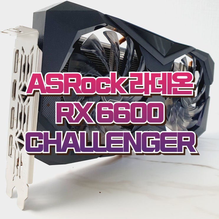  가성비 AMD 라데온 그래픽카드 성능 확인 애즈락 RX 6600 CHALLENGER 대원씨티에스 게이밍 GPU