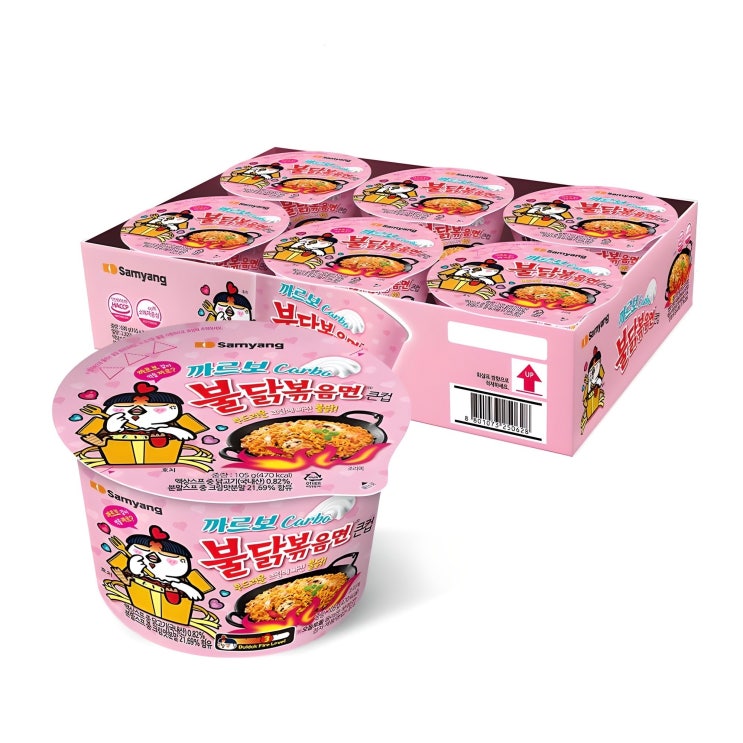  불닭볶음면 까르보 큰컵 105g, 6개
