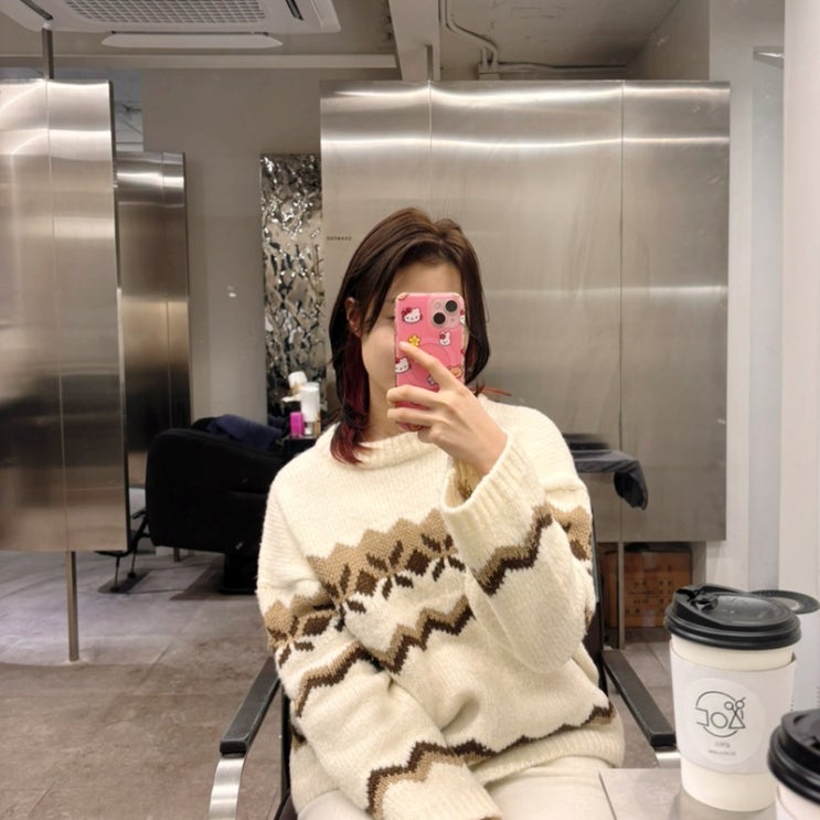  시크릿 투톤 핑크 후기 성수동 미용실 샵위드