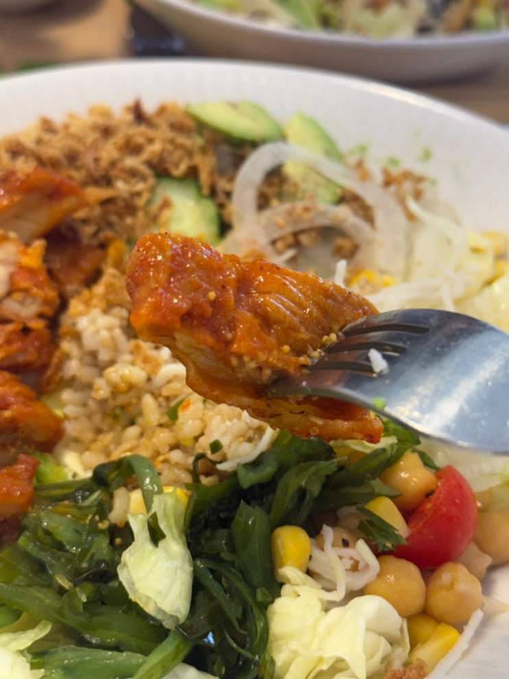  [광안리 보울스] 건강하고 신선한 보울스 포케샐러드 매콤 닭다리살 BUSAN  GWANGALLI BEACH BOULSEU SALAD VEGAN