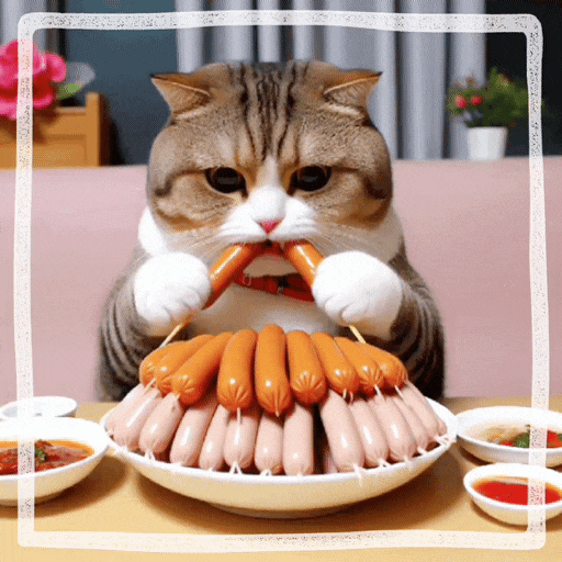  고양이강아지 참치캔, 소세지 먹어도 될까?