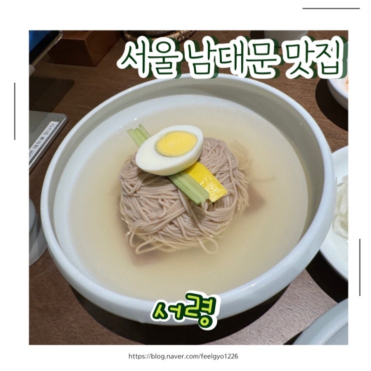  서울 남대문 서울역 평양냉면 맛집 서령