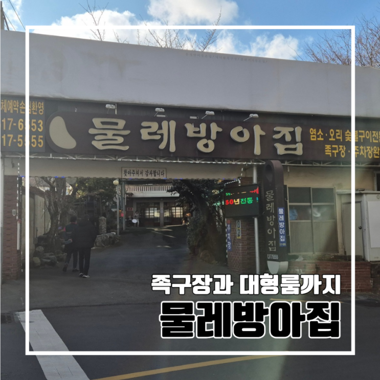  금정산성 단체 회식, 소규모 모임 추천 맛집 물레방아집 l 흑염소 오리불고기 족구장 9개