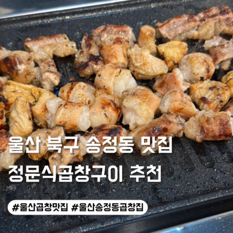  울산 북구 곱창집 추천 송정동 정문식곱창구이