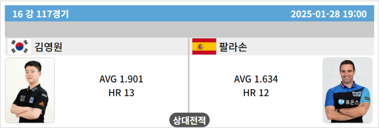 [정파해설-<b>PBA</b>] <b>김영원</b> VS... 웰컴저축은행 <b>PBA</b> <b>챔피언십</b> 24... 