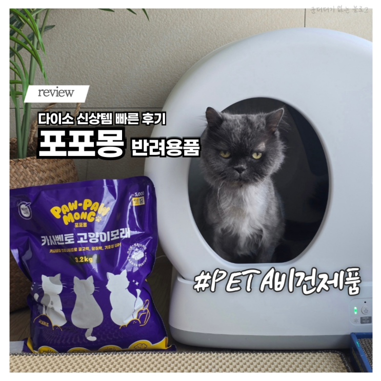  다이소추천템 포포몽 고양이모래 ,용품 신상 카사벤토모래 그루밍티슈 후기