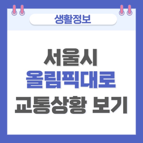 교통상황 실시간 확인하는 방법(네이버 <b>카카오맵</b> TOPIS)
