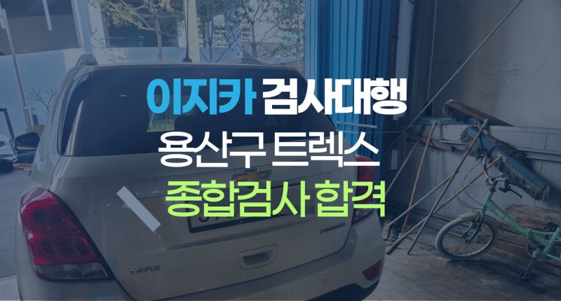 서울 용산구 고객님 트랙스 자동차 종합 검사 대행 후기