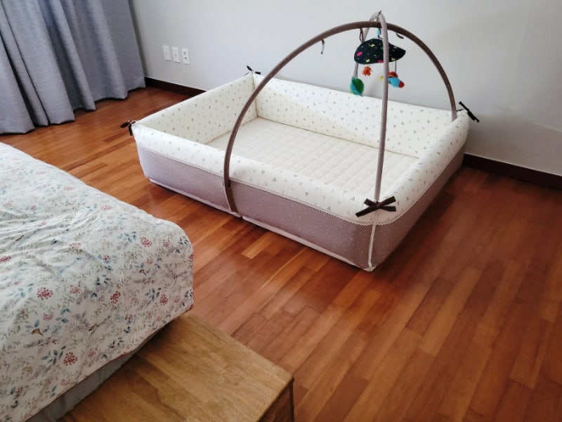 [출산/백일선물] 크림하우스 이누아 범퍼침대 밀크브라운