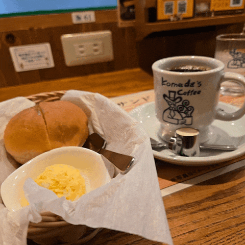  일본 여행 삿포로 아침식사 맛집 코메다 커피 모닝세트