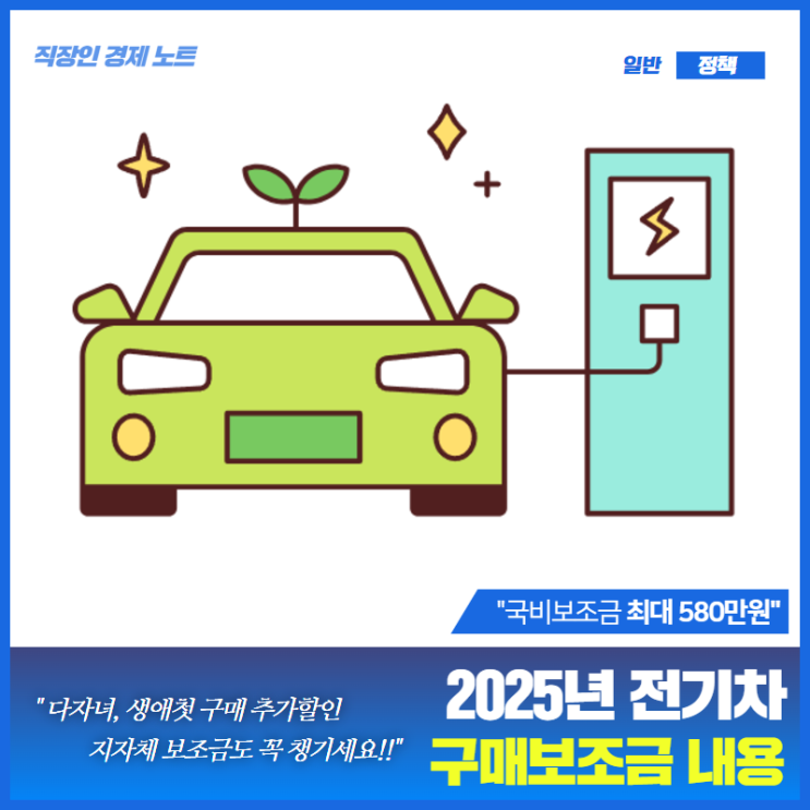 2025년 <b>전기차 구매보조금</b> 개편, 최대 얼마?