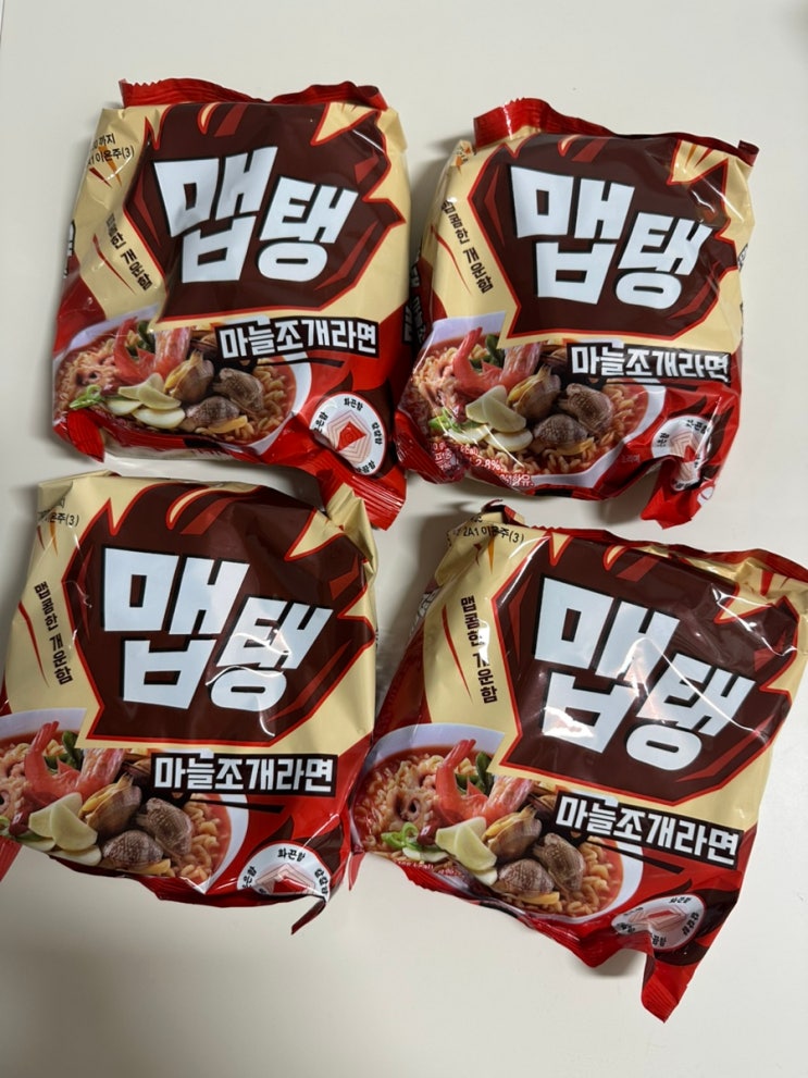  맵탱 라면 후기 매운 해장 해물 라면 , 맵탱마늘조개라면맛 솔직후기