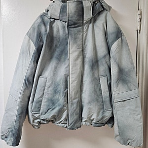 30대 남자 패딩 추천 커스텀멜로우 Grey Dyed Down Puffer Jacket 내돈내산 한 달 입은 후기, 착용샷