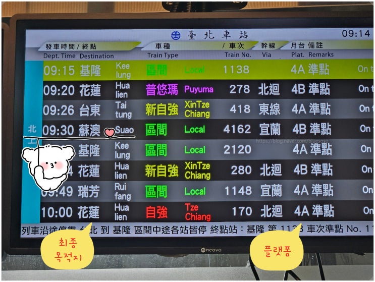  타이베이 메인역에서 로컬트레인 TRA 타고 근교 여행 가기_ 이지카드 이용