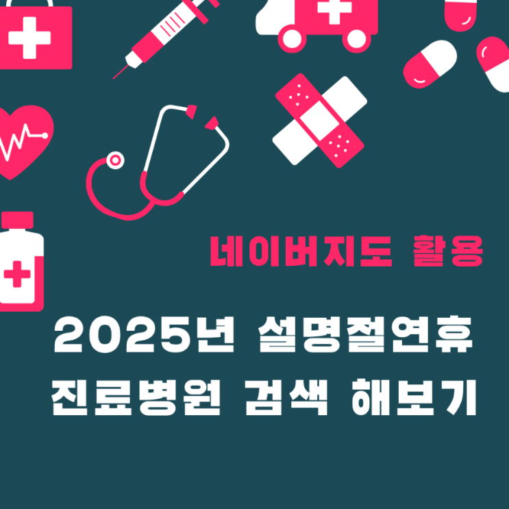  설 명절 연휴 운영. 진료하는 병원 알아보기 (feat. 네이버 지도)