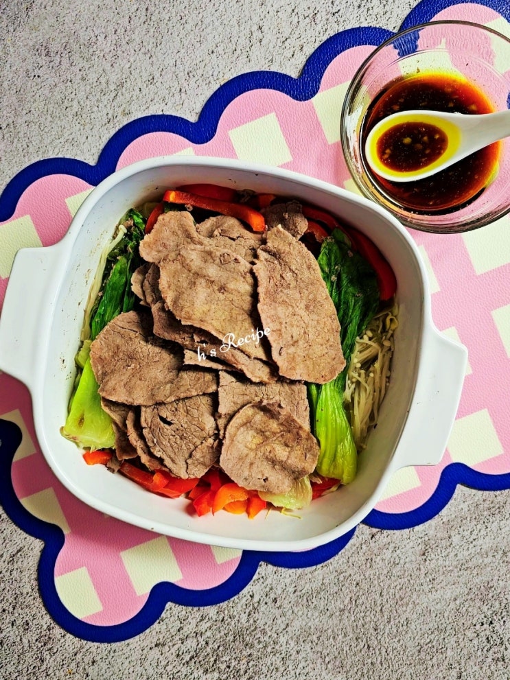 소고기야채찜 말이 소스 전자레인지 소고기찜 채소찜 간단 다이어트요리 소고기야채찜 말이 소스 전자레인지 소고기찜 채소찜 간단 다이어트요리