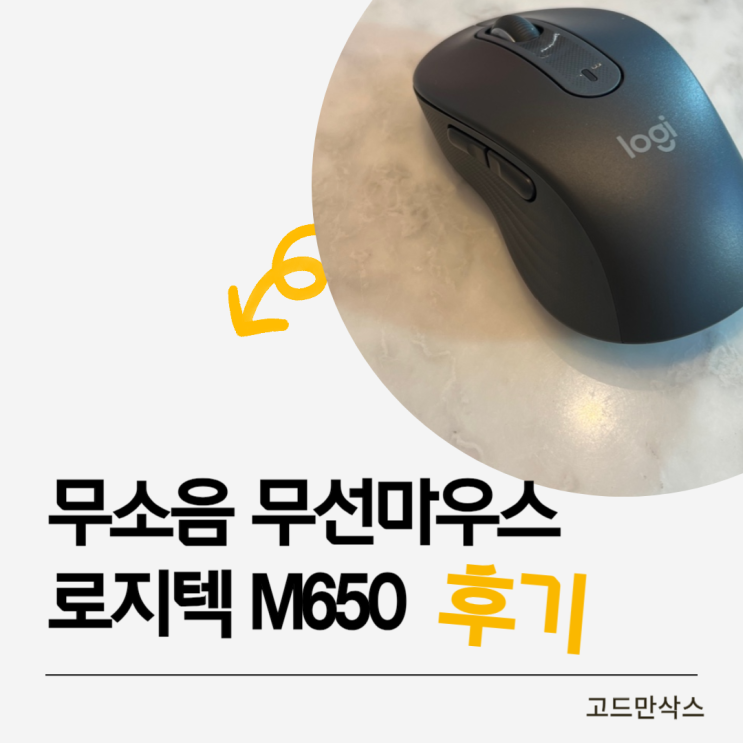  로지텍 M650 무소음 무선 마우스 내돈내산 후기