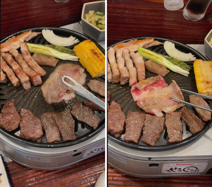  깔끔한 고기와 서비스로 가족 외식에 완벽한 배키욘방 야끼니꾸오