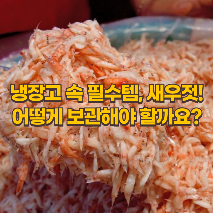  새우젓 보관법과 활용법: 오래도록 신선하게 유지하는 비법!