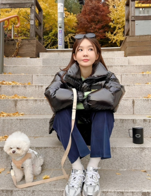  여자 연예인 인기 신발로 자주 접한 런닝화 베이스의 발 편한 여성 운동화 뉴발란스 530 코디
