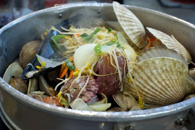 월미도맛집 월미도조개구이 대왕조개구이랑칼국수(전라대왕조개구이)