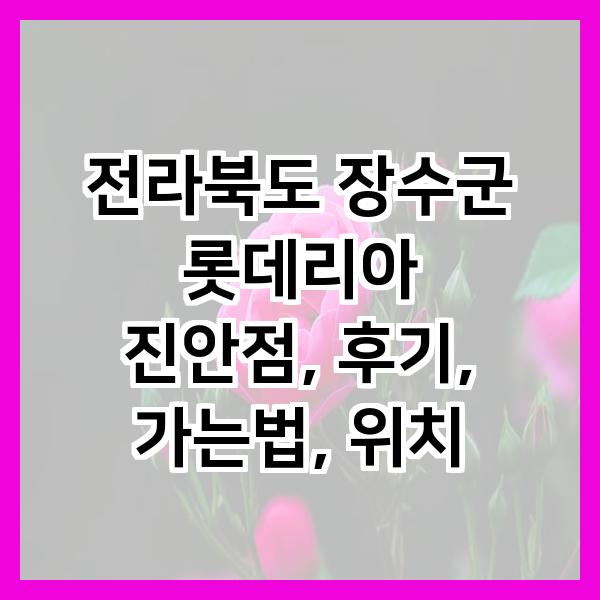 롯데리아 전북진안점 사진 2