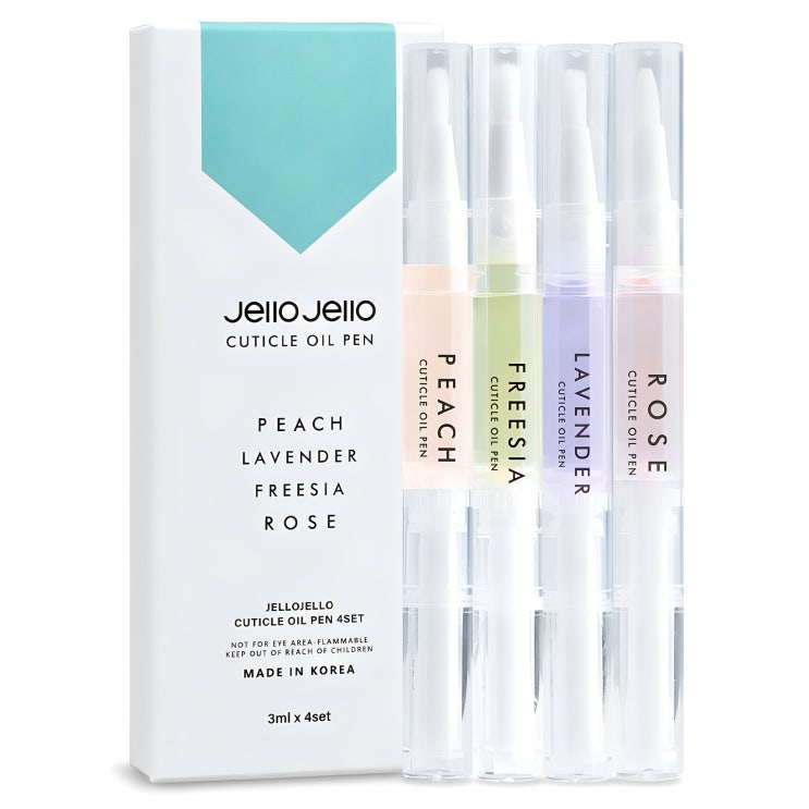  젤로젤로 큐티클 네일 오일펜 4종 세트, 12ml, 1세트
