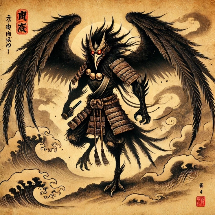  일본 고대 요괴 가라스텐구(烏天狗, Karasutengu)