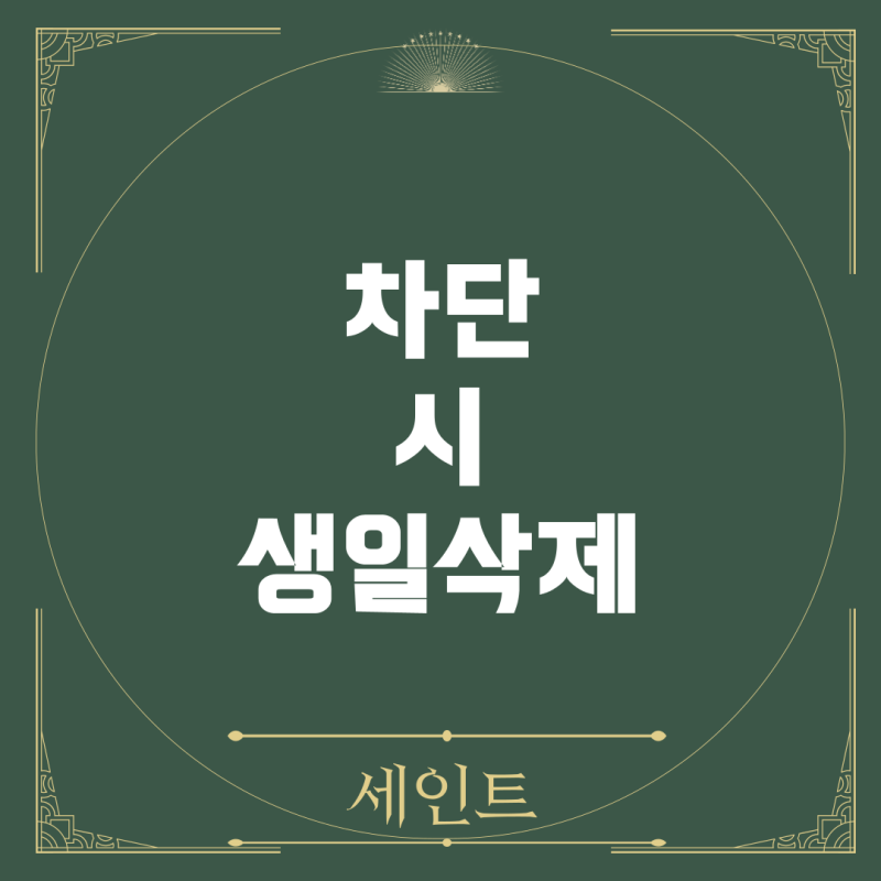 카카오톡 차단 시 캘린더에서 생일 정보가 사라지는지 여부